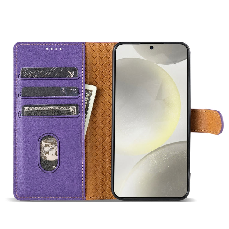 For Samsung Galaxy A55 N.BEKUS CSJ-P1 Solid Color Leather Phone Case(Purple)