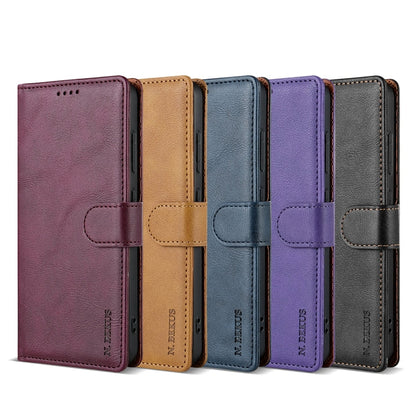 For Samsung Galaxy A55 N.BEKUS CSJ-P1 Solid Color Leather Phone Case(Purple)