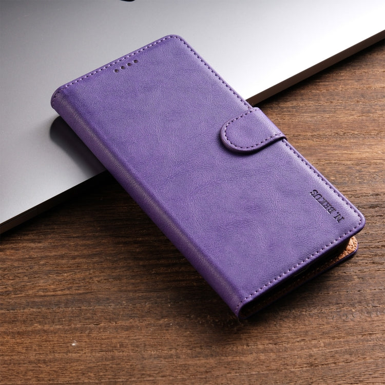 For Samsung Galaxy S23 Ultra 5G N.BEKUS CSJ-P1 Solid Color Leather Phone Case(Purple)
