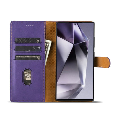 For Samsung Galaxy S23 Ultra 5G N.BEKUS CSJ-P1 Solid Color Leather Phone Case(Purple)