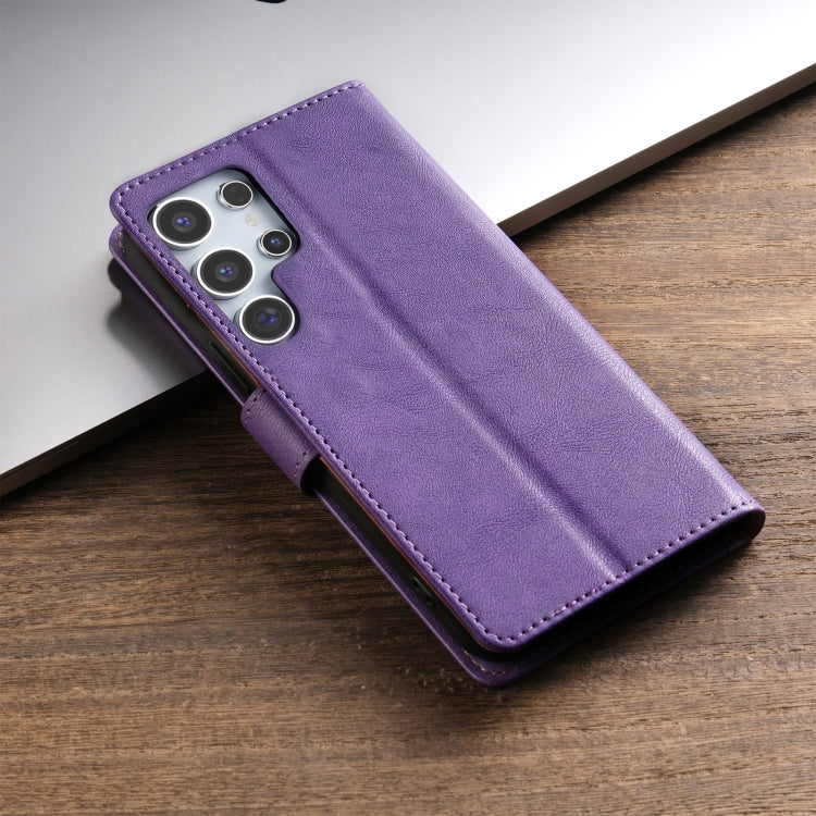 For Samsung Galaxy S24 Ultra 5G N.BEKUS CSJ-P1 Solid Color Leather Phone Case(Purple)