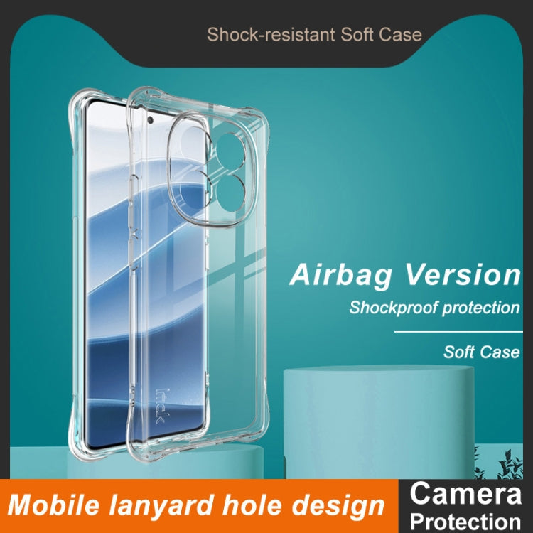 Pour Redmi Note 14 Pro 5G imak Coque de téléphone antichoc en TPU avec coussin d'air (transparent)