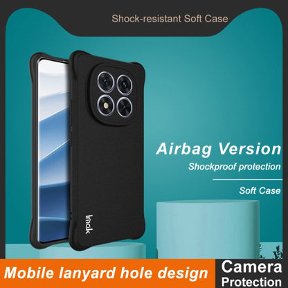 For Redmi Note 14 Pro 5G imak Shockproof Airbag TPU Phone Case(Matte Black)