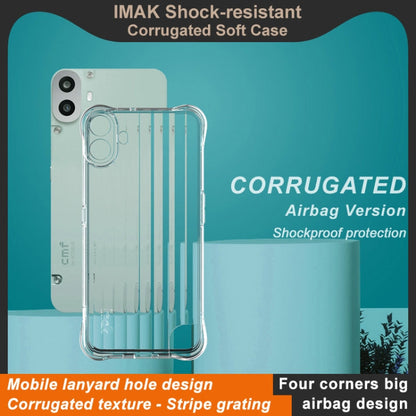 For Nothing CMF Phone 1 IMAK Corrugated Texture Airbag TPU Phone Case(Transparent)
