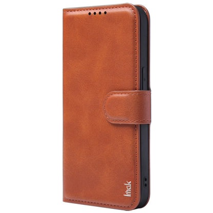 For iPhone 15 IMAK Count Series Flip Leather Phone Case(Brown)
