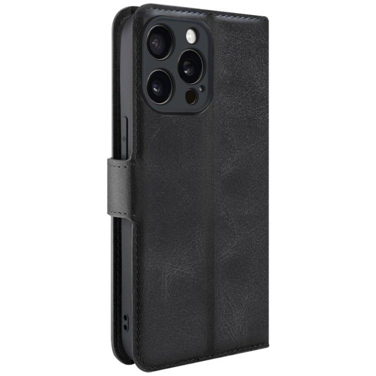 For iPhone 15 Pro IMAK Count Series Flip Leather Phone Case(Black)