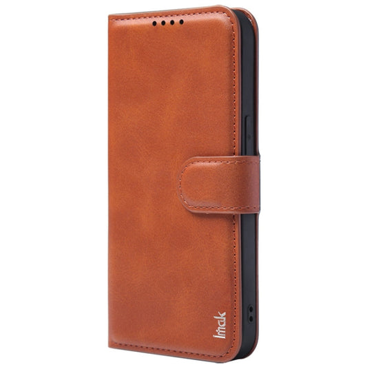 For iPhone 15 Pro IMAK Count Series Flip Leather Phone Case(Brown)