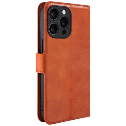 For iPhone 15 Pro IMAK Count Series Flip Leather Phone Case(Brown)