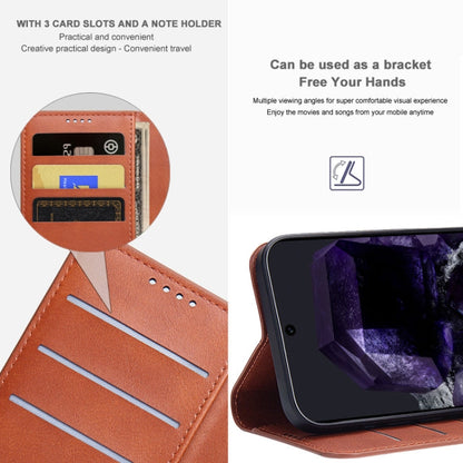 For iPhone 15 Pro Max IMAK Count Series Flip Leather Phone Case(Brown)