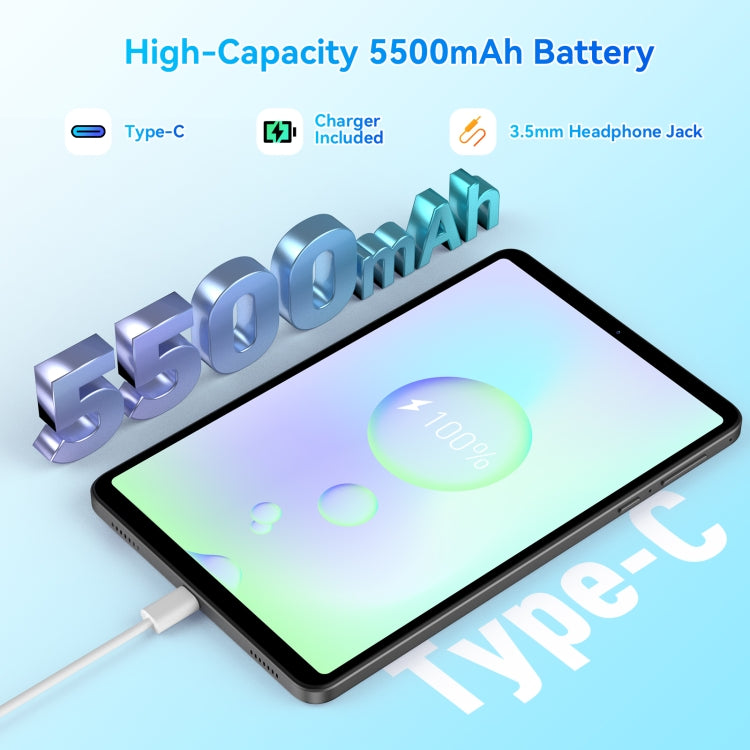 HEADWOLF Fpad5 Pro 4G LTE Tablet PC, 8GB+256GB, 8.4 inch Android 14 MT6789 Octa Core Support Dual SIM, Global Version with Google Play(Grey)