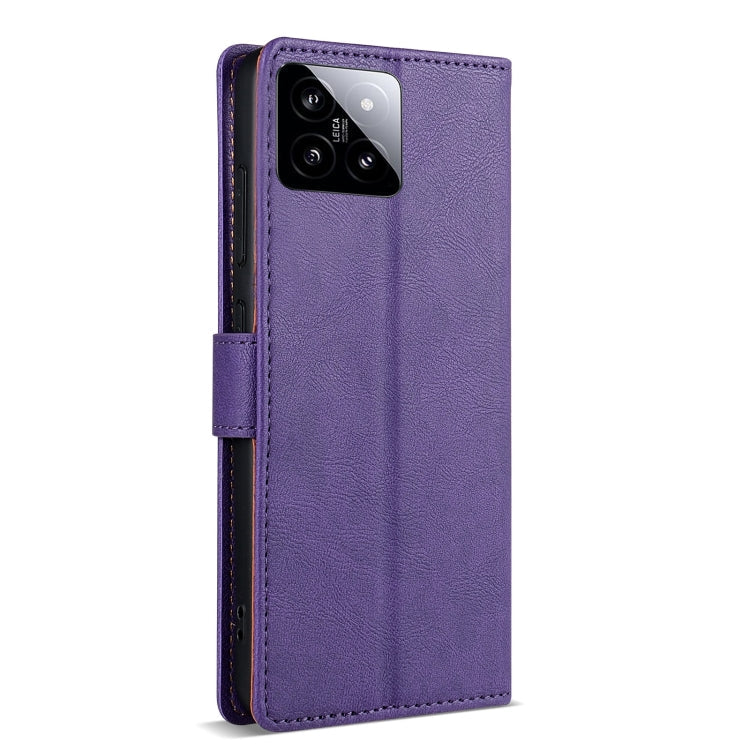 For Xiaomi 14 N.BEKUS CSJ-P1 Solid Color Leather Phone Case(Purple)