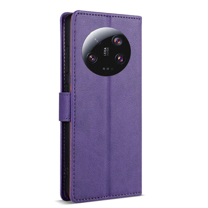 For Xiaomi 13 Ultra N.BEKUS CSJ-P1 Solid Color Leather Phone Case(Purple)