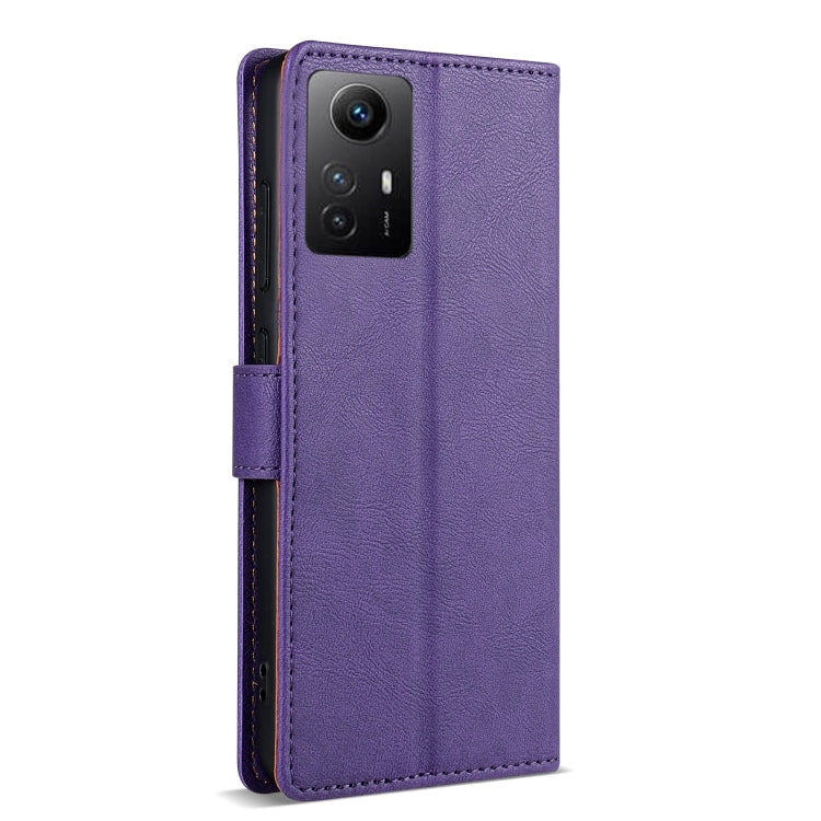 For Xiaomi 12T / 12T Pro N.BEKUS CSJ-P1 Solid Color Leather Phone Case(Purple)