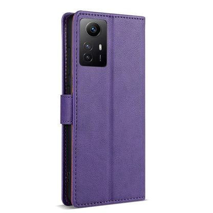 For Xiaomi 12T / 12T Pro N.BEKUS CSJ-P1 Solid Color Leather Phone Case(Purple)