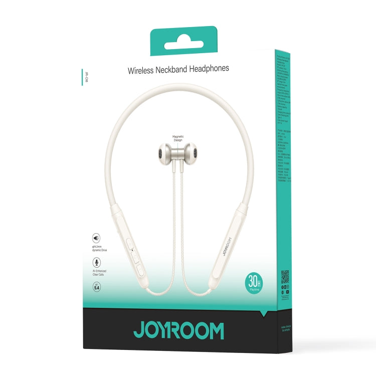 JOYROOM JR-D8 Neckband Wireless Bluetooth Sports Outdoor Earphone(Creamy White)
