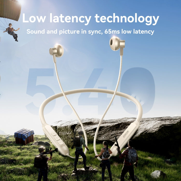 JOYROOM JR-D8 Neckband Wireless Bluetooth Sports Outdoor Earphone(Creamy White)