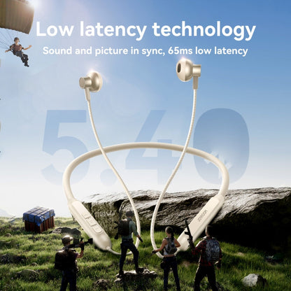 JOYROOM JR-D8 Neckband Wireless Bluetooth Sports Outdoor Earphone(Creamy White)