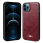 Pour iPhone 12 Pro Max VIETAO Étui de téléphone en cuir PU à coutures unies (Rouge)