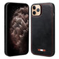 For iPhone 11 Pro Max VIETAO Plain Leather Stitching PU Phone Case(Black)