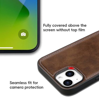 For iPhone 11 Pro Max VIETAO Plain Leather Stitching PU Phone Case(Blue)