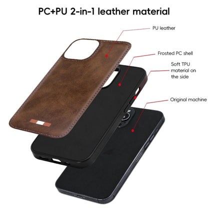 For iPhone 13 Pro Max VIETAO Plain Leather Stitching PU Phone Case(Red)