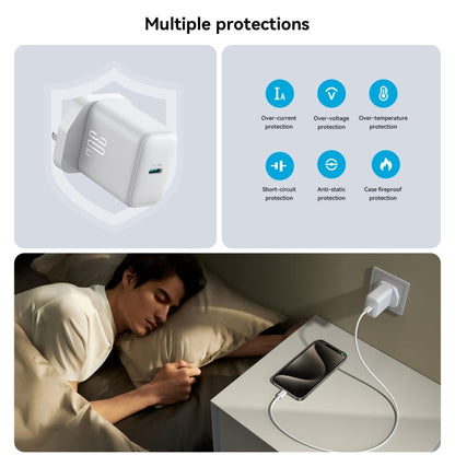 JOYROOM JR-TCF24 30W USB-C / Type-C Fast Charger, Specification:UK Plug(White)