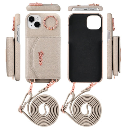 Pour iPhone 14 Pro Max VIETAO Housse de téléphone avec porte-cartes et lanière (noir)