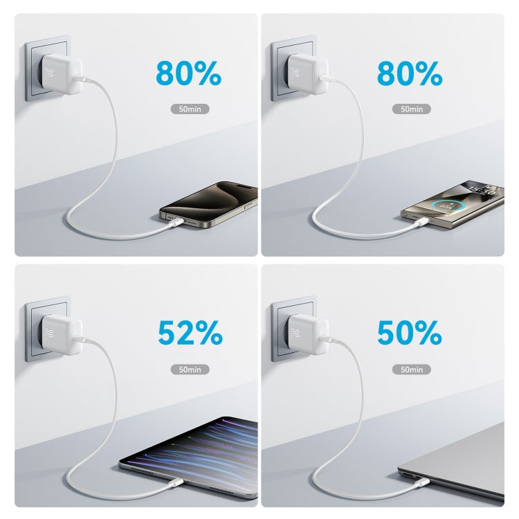 JOYROOM JR-TCF24 30W USB-C / Type-C Fast Charger with Cable Set, Specification:EU Plug(White)