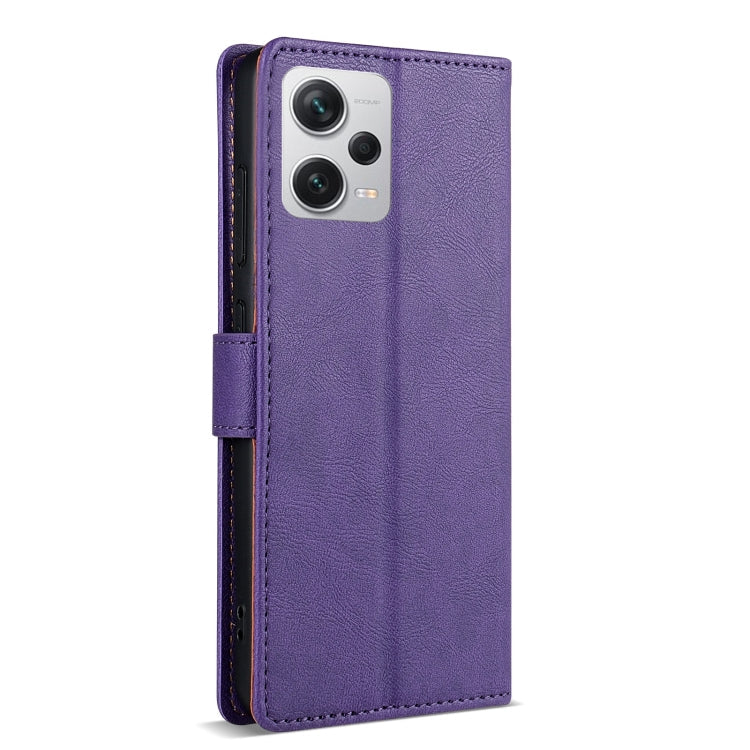 For Redmi Note 12 5G Global N.BEKUS CSJ-P1 Solid Color Leather Phone Case(Purple)