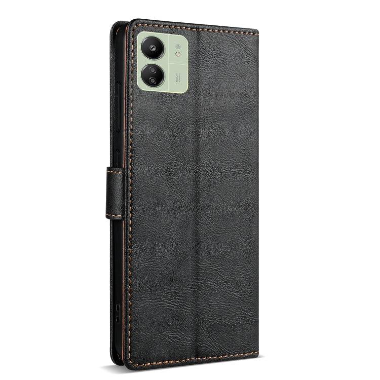 For Redmi 13C 5G / 4G N.BEKUS CSJ-P1 Solid Color Leather Phone Case(Black)