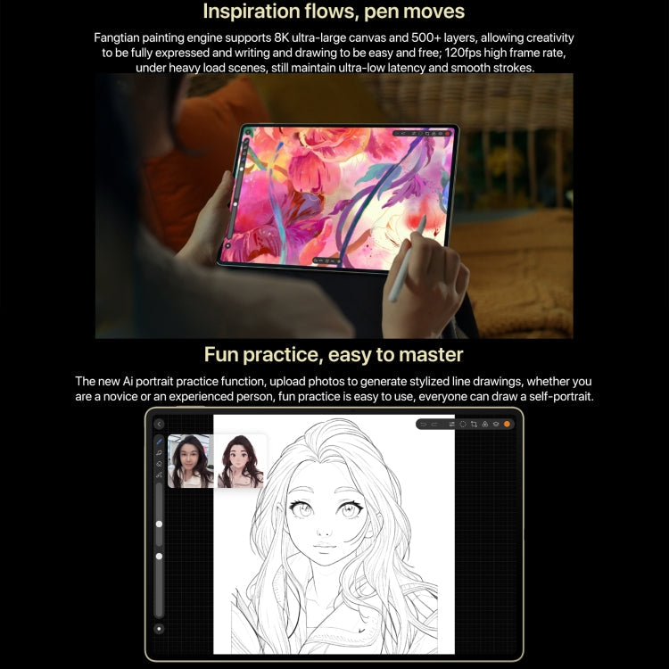 HUAWEI MatePad Pro 12.2 inch Soft Light Screen WiFi, 16GB+1TB, HarmonyOS 4.2 Hisilicon Kirin 9010W, Not Support Google Play(Black)