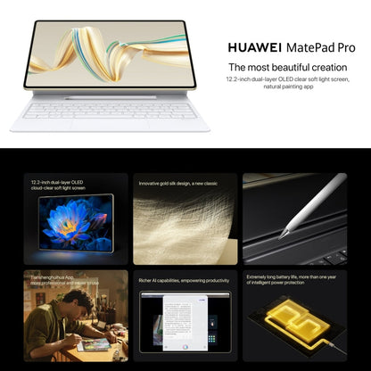 HUAWEI MatePad Pro 12.2 inch Soft Light Screen WiFi, 12GB+256GB, HarmonyOS 4.2 Hisilicon Kirin 9010W, Not Support Google Play(Gold)
