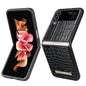 For Samsung Galaxy Z Flip3 5G VIETAO Crocodile Texture PU Leather Phone Case(Black)