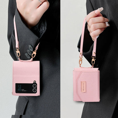 For Samsung Galaxy Z Flip4 VIETAO Portable Wallet Foldable PU Phone Case(Black)