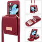 Pour Samsung Galaxy Z Flip6 / Flip7 FE Étui de téléphone portable en cuir PU avec portefeuille de style orgue VIETAO (Rouge)