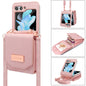 For Samsung Galaxy Z Flip5 VIETAO Portable Organ Style Wallet PU Phone Case(Pink)