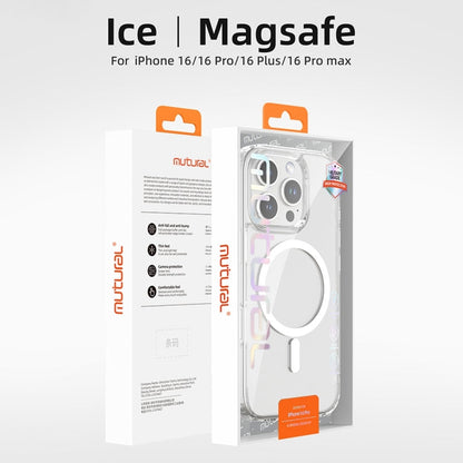 For iPhone 16 Pro Max Mutural Ice Series MagSafe Magnetic TPU Phone Case(Transparent)