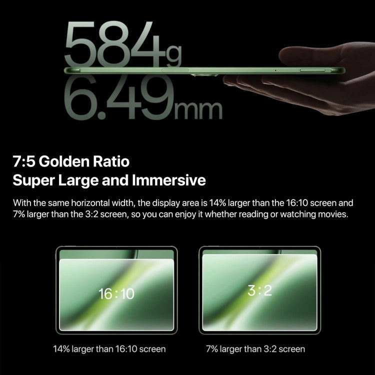 OnePlus Pad Pro 12.1 inch Tablet PC, 8GB+256GB, ColorOS 14.1 Qualcomm Snapdragon 8 Gen3 Octa Core(Gray)