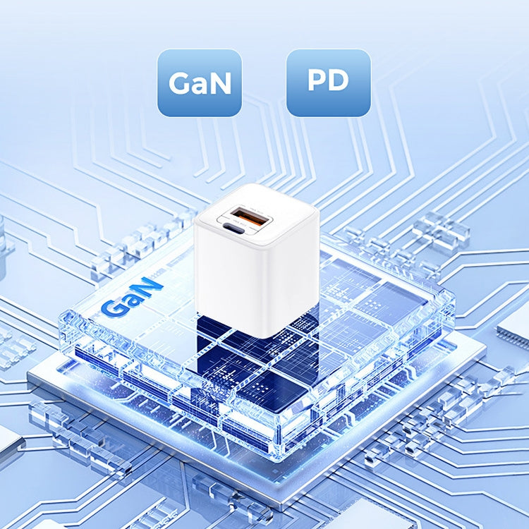 REMAX RP-U26 33W USB+USB-C / Type-C GaN Fast Charging Charger, Specification:EU Plug(White)