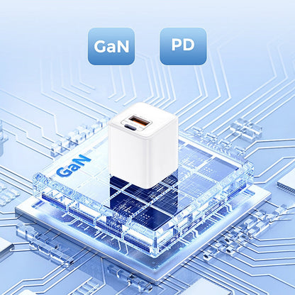 REMAX RP-U26 33W USB+USB-C / Type-C GaN Fast Charging Charger, Specification:EU Plug(White)