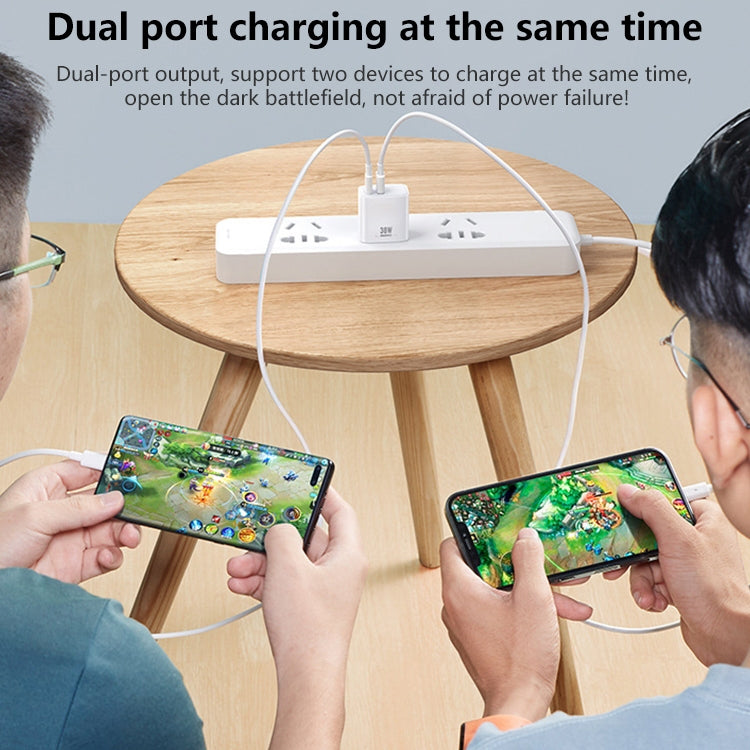 REMAX RP-U26 33W USB+USB-C / Type-C GaN Fast Charging Charger, Specification:EU Plug(White)