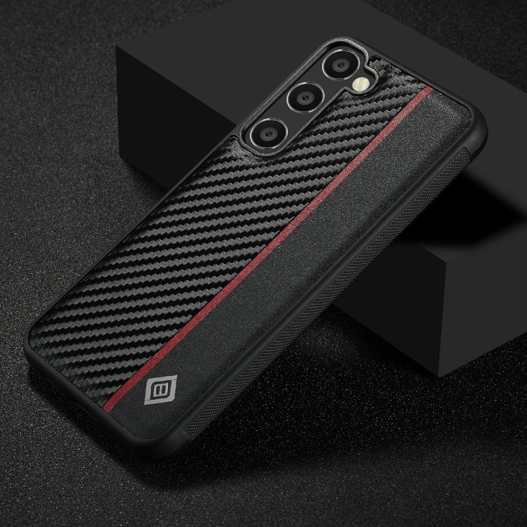 For Samsung Galaxy S24 FE 5G LC.IMEEKE 3 in 1 Carbon Fiber Texture Shockproof Phone Case(Black)