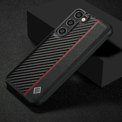 For Samsung Galaxy S24 FE 5G LC.IMEEKE 3 in 1 Carbon Fiber Texture Shockproof Phone Case(Black)