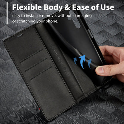 For Samsung Galaxy S24 FE 5G LC.IMEEKE Carbon Fiber Leather Phone Case(Vertical Black)