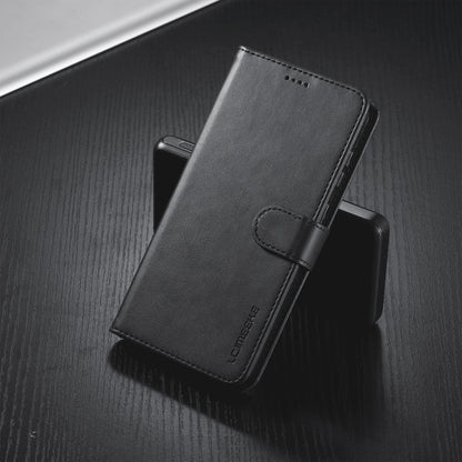 For Samsung Galaxy S25 5G LC.IMEEKE Calf Texture Leather Phone Case(Black)