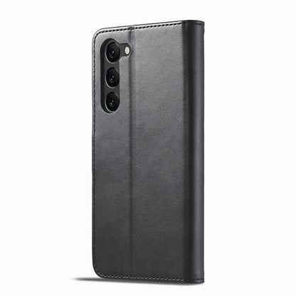 For Samsung Galaxy S25 5G LC.IMEEKE Calf Texture Leather Phone Case(Black)