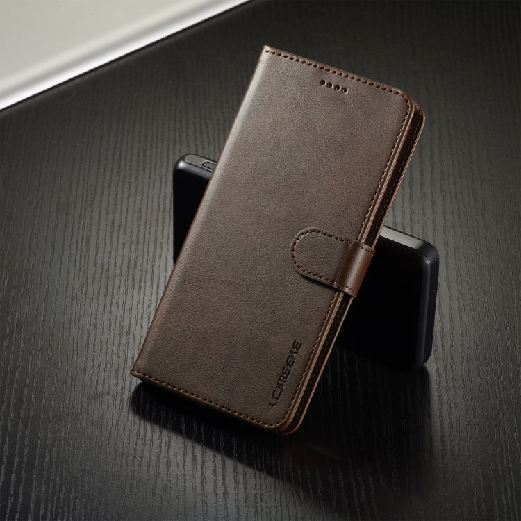 For Samsung Galaxy S25 5G LC.IMEEKE Calf Texture Leather Phone Case(Coffee)