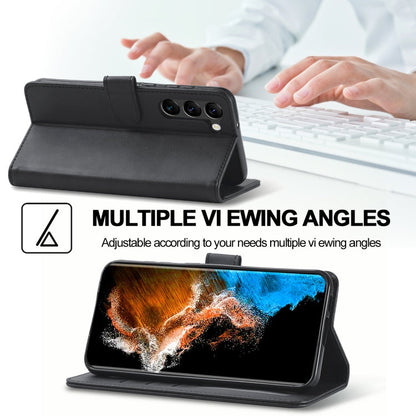 For Samsung Galaxy S25+ 5G LC.IMEEKE Calf Texture Leather Phone Case(Black)