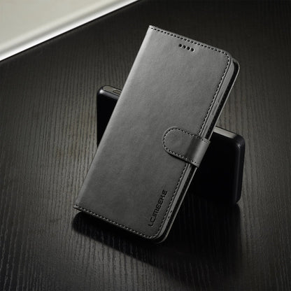 For Samsung Galaxy S25+ 5G LC.IMEEKE Calf Texture Leather Phone Case(Grey)