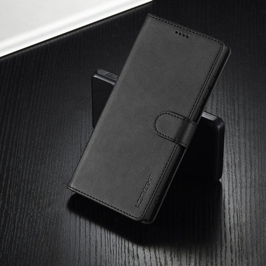 For Samsung Galaxy S25 Ultra 5G LC.IMEEKE Calf Texture Leather Phone Case(Black)